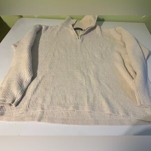 Structure vintage cream 1/4 zip sweater size large